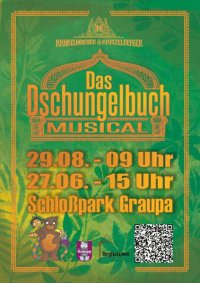 Gastspiel der Burgfestspiele aus Plau am See mit neuer Sommerrevue „Hinkelstein“ und dem Kindermusical „Das Dschungelbuch“ im Schlosspark Graupa am 29. bis 31. August“