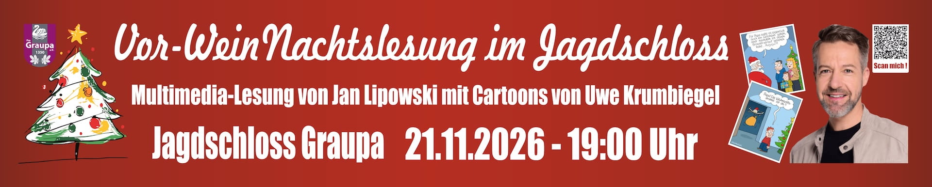 Vor-WeinNachtslesung im Jagdschloss Graupa am 21.11.2026 19.00 Uhr'